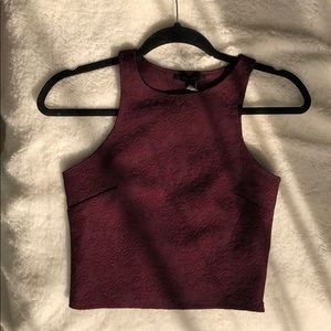 Forever 21 lace burgundy crop top!